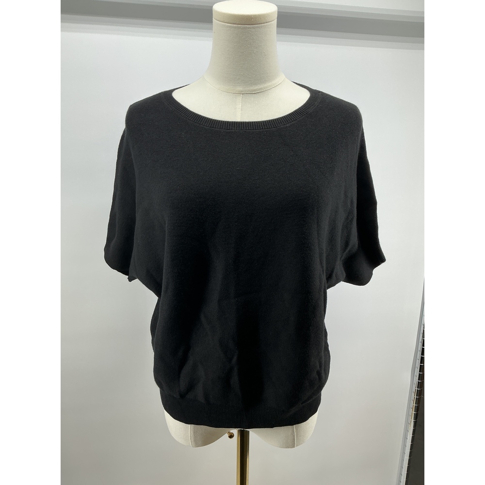 Lightweight Cotton Cashmere Link-Stitch Dolman Sweater